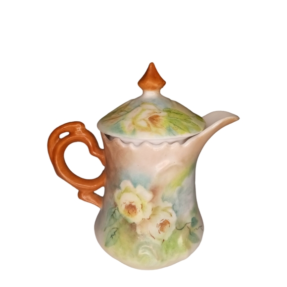 Vintage Hand Painted Yellow Roses Tea Set - Tea Pot, Creamer, Sugar Bowl… - Picture 14 of 16